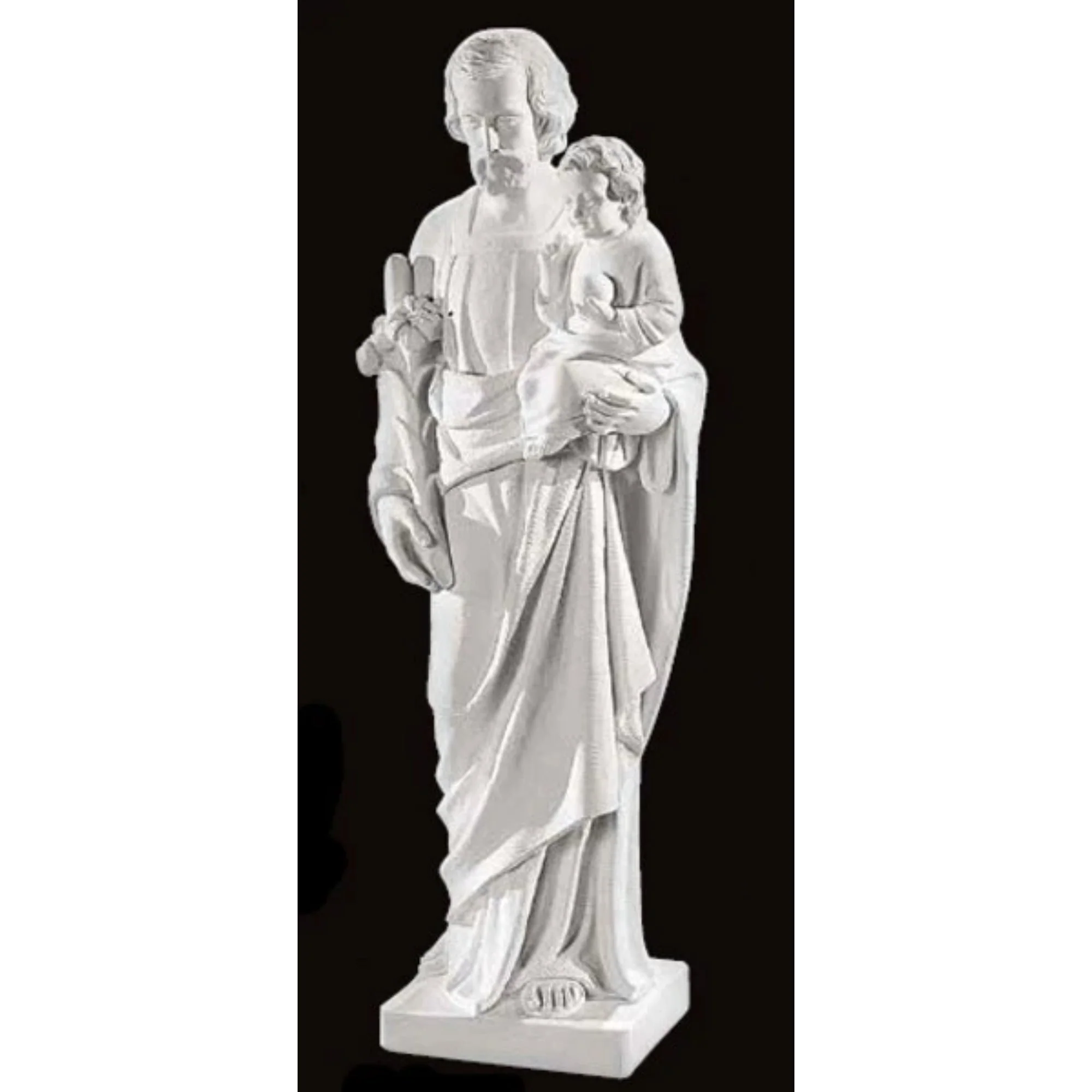 Saint Josesph Sculpture 31.5" H Marble