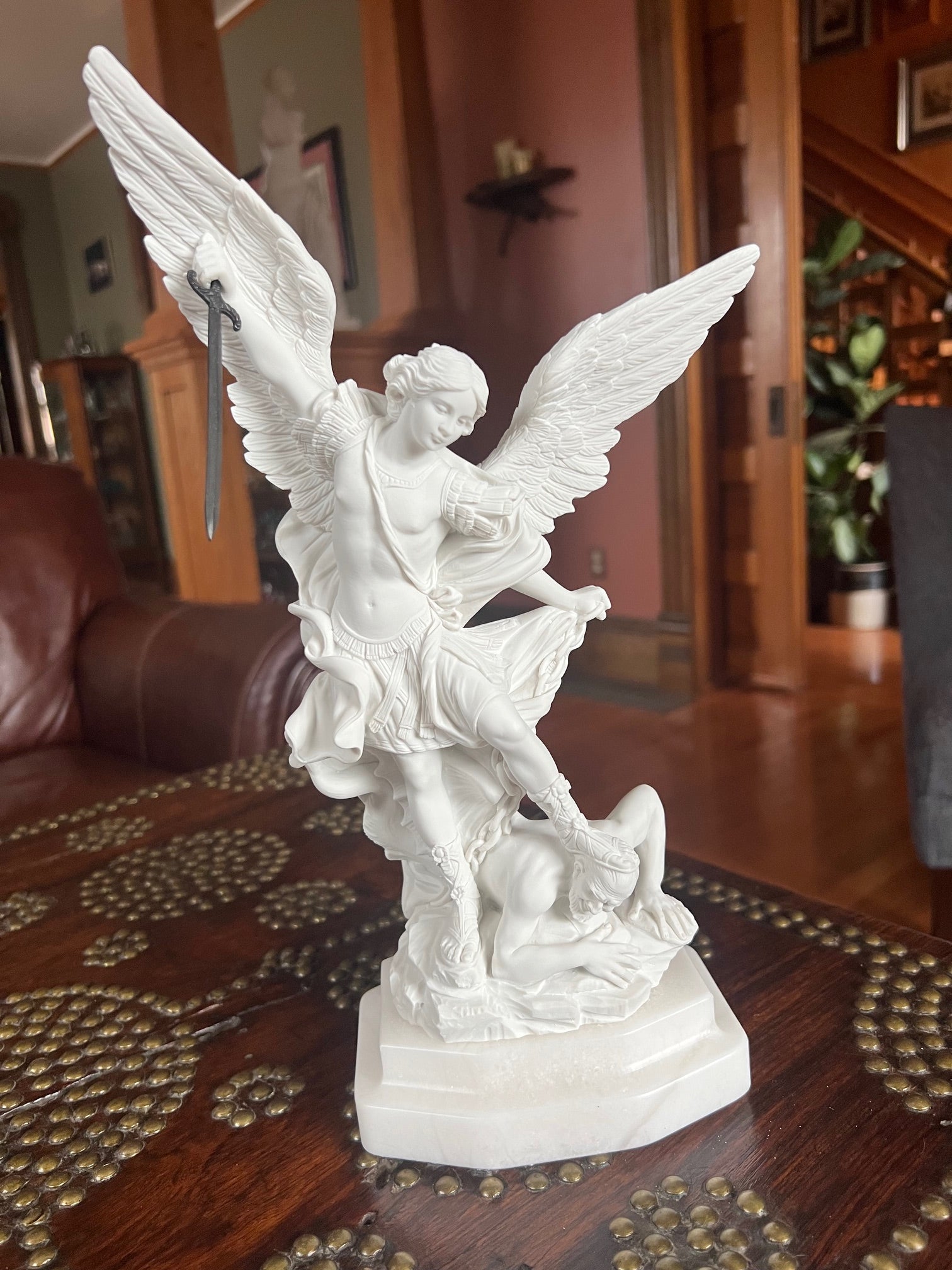 Saint Michael by Guido Reni Sculpture 13" High Replica