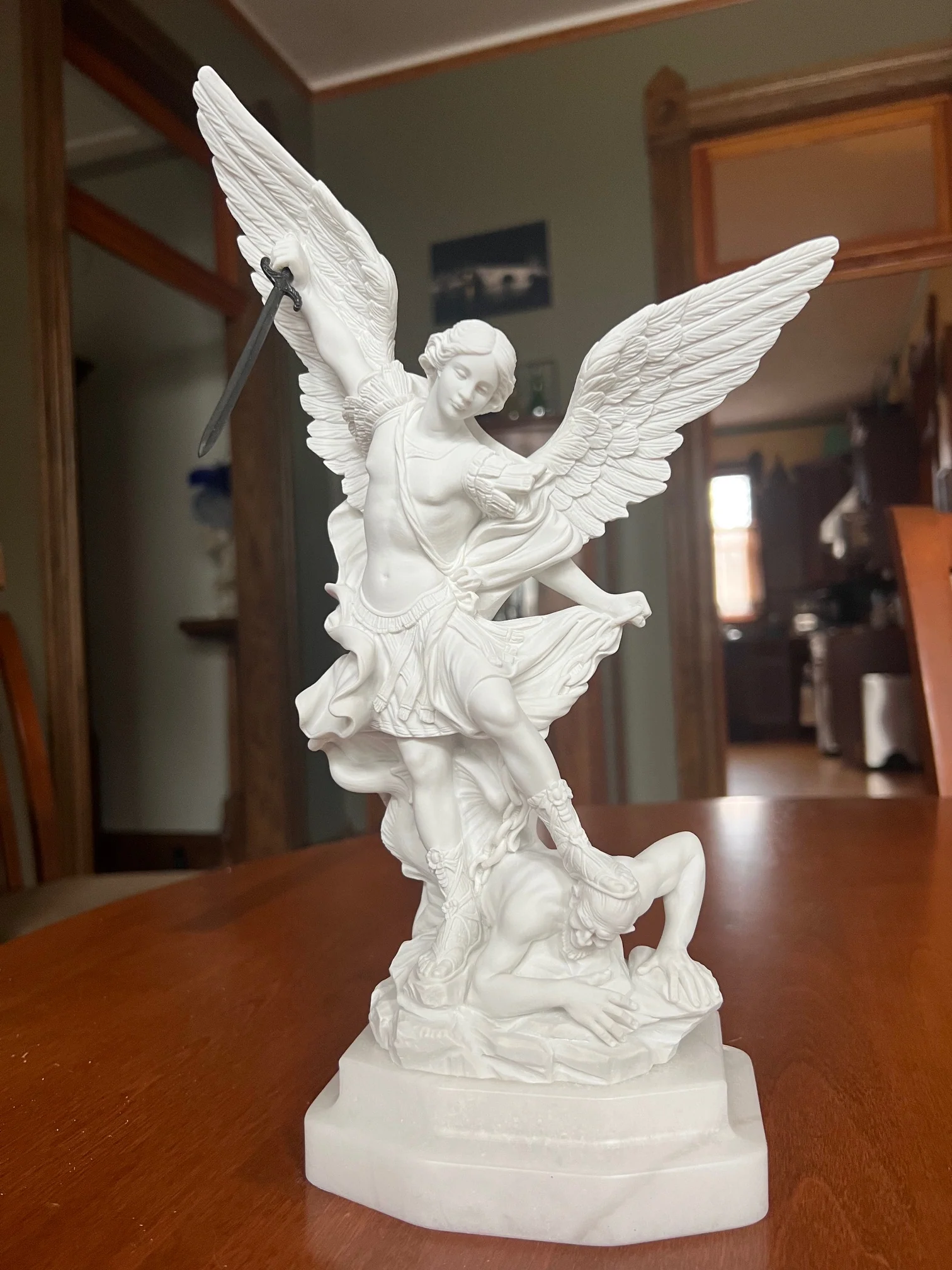 Saint Michael by Guido Reni Sculpture 13" High Replica - Image 2