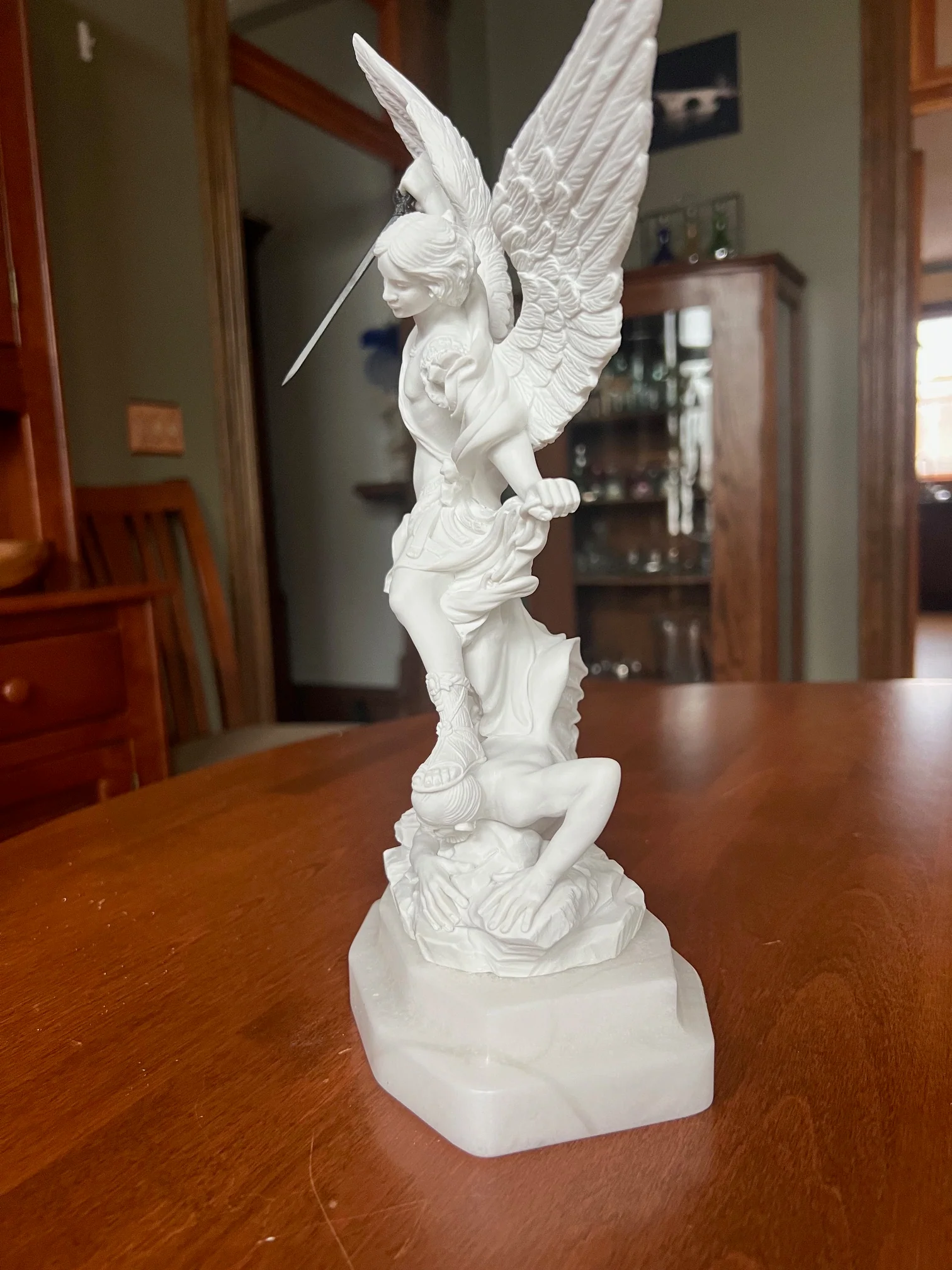 Saint Michael by Guido Reni Sculpture 13" High Replica - Image 3