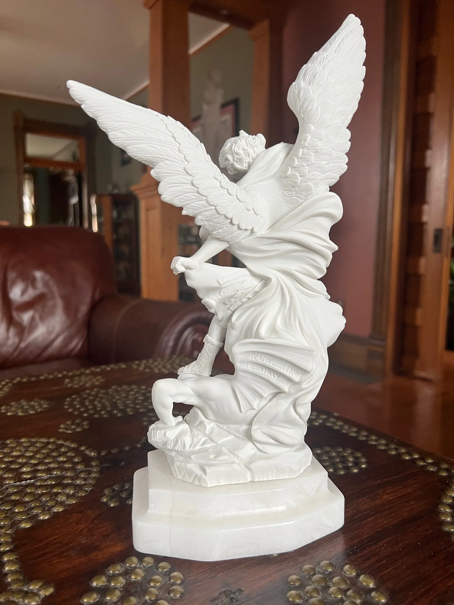 Saint Michael by Guido Reni Sculpture 13" High Replica - Image 5