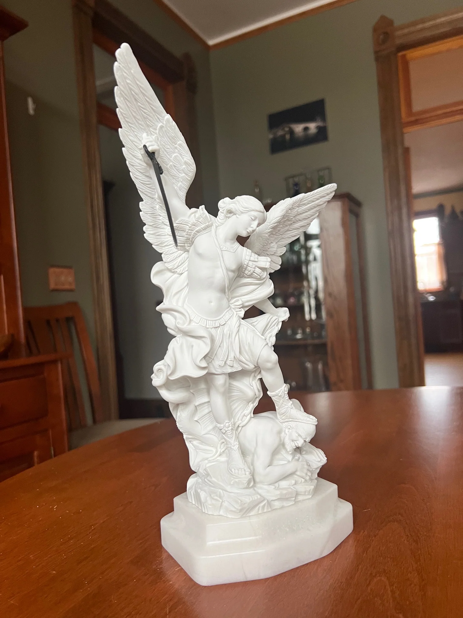 Saint Michael by Guido Reni Sculpture 13" High Replica - Image 6