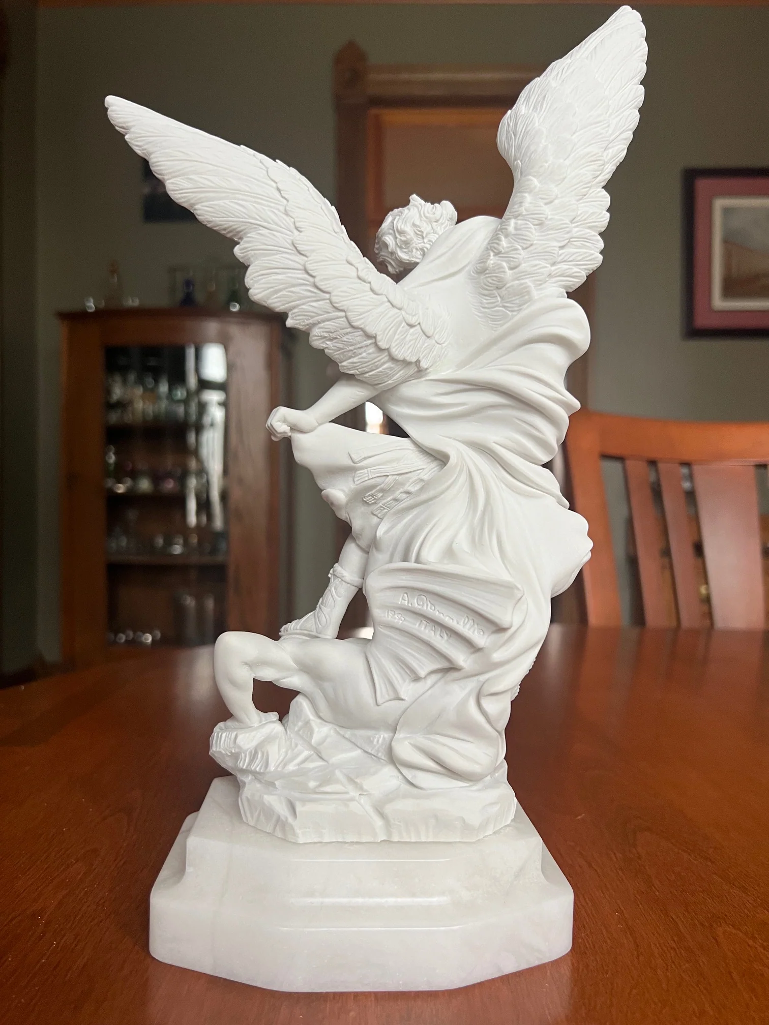 Saint Michael by Guido Reni Sculpture 13" High Replica - Image 7