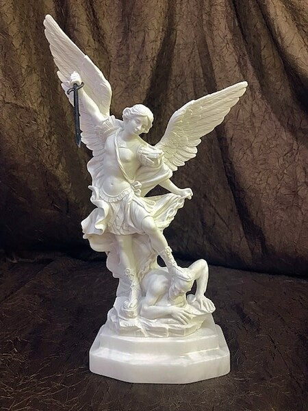 Saint Michael by Guido Reni Sculpture 13" High Replica - Image 8