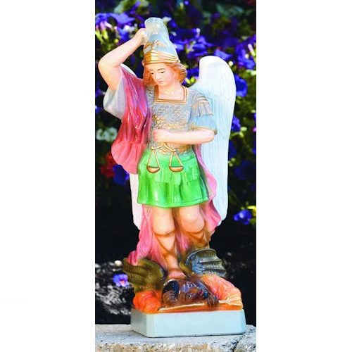 Saint Michael Sculpture 19" High Classical Coloring - Image 2