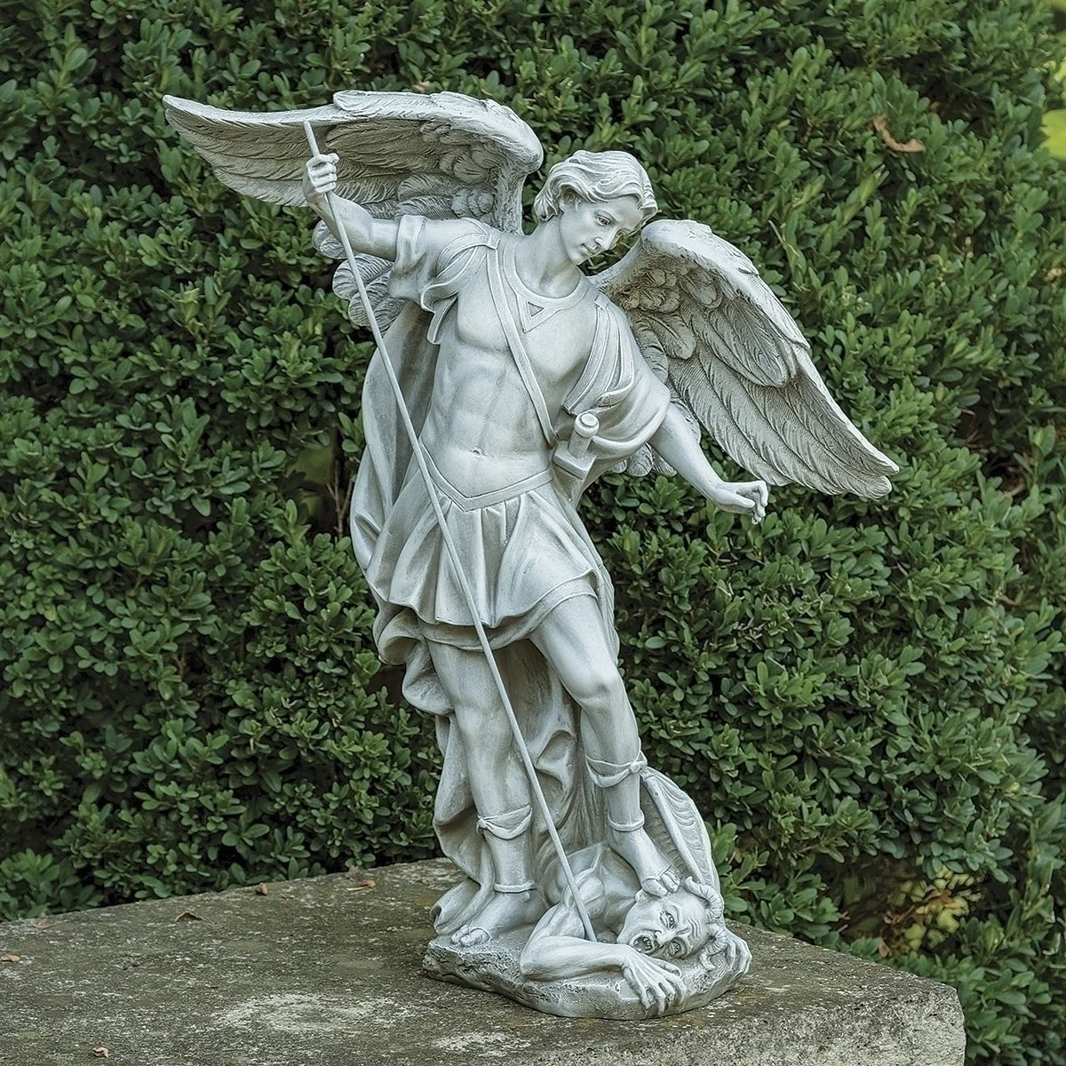 Saint Michael Protector Outdoor Statue 18.25" Tall