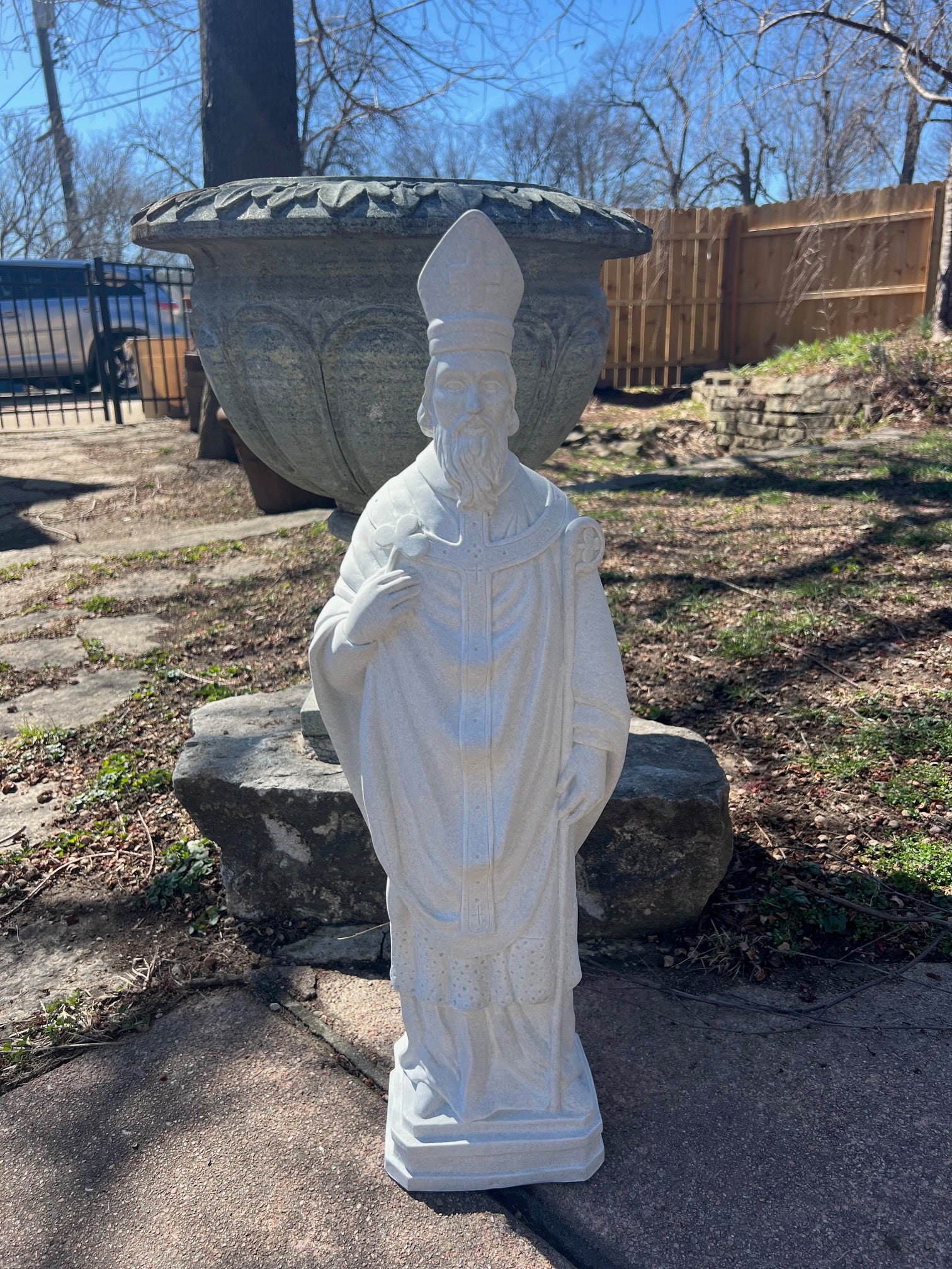 Saint Patrick Granite Sculpture Faux Granite 24" High - Image 6