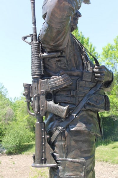 Saluting Soldier War Memorial Statue Life-Size - Image 2