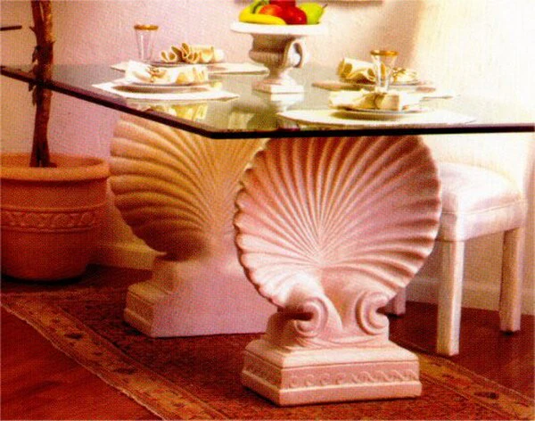 Scalloped Shell Dining Table Base Set