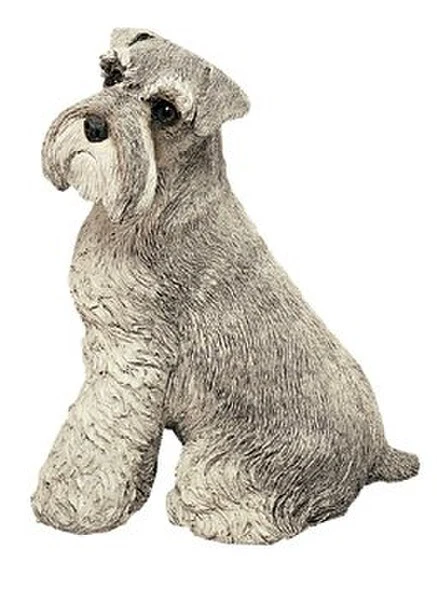 Schnauzer Gray Sitting Uc Dog Sculpture