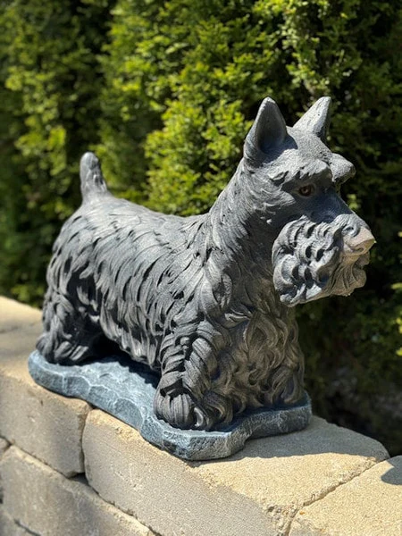Scottish Terrier Dog Cement Statue - Image 3
