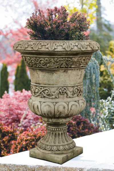 Scroll Leaf Urn 36.25" High