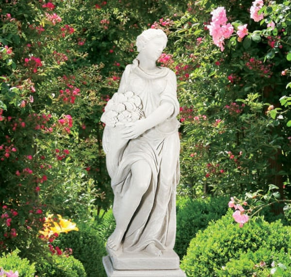 Season Summer Goddess Life-Size Woman Garden Statue - Image 2