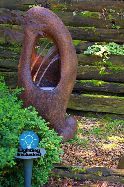 Sedona Contemporary Fountain with Light