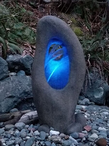 Sedona Contemporary Fountain with Light - Image 2