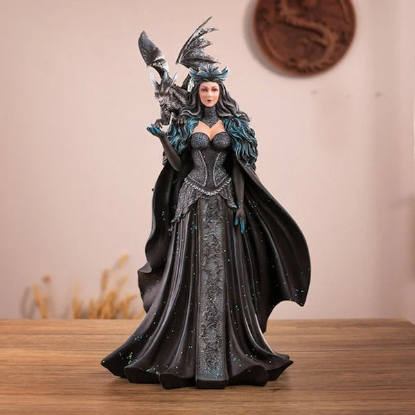 Shadow Sovereign Dragon Dark Queen Statue - Image 7