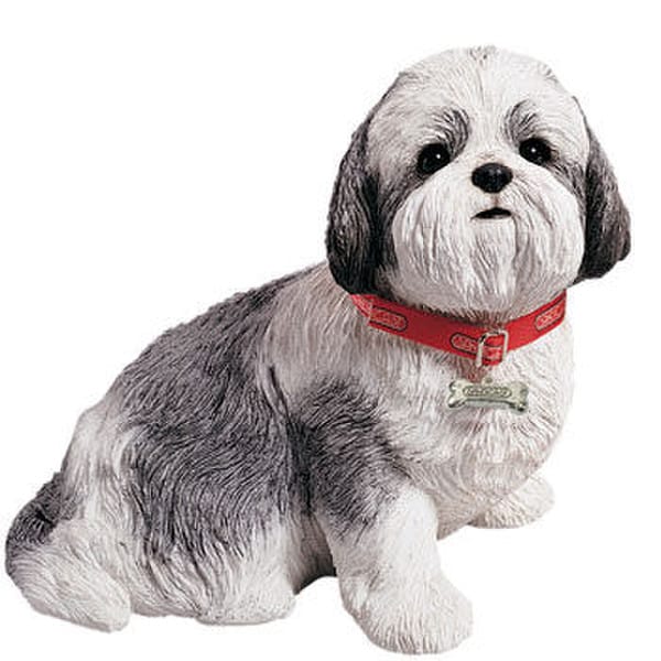 Shih Tzu Silver / White Dog Sculpture