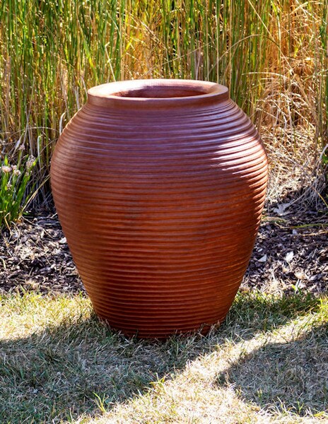 Shimmering Urn Ribbed Garden Planter - Image 2