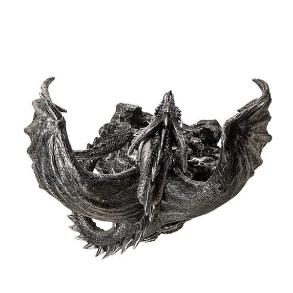 Silver Peak Guardian Dragon Statue 22" High - Image 3