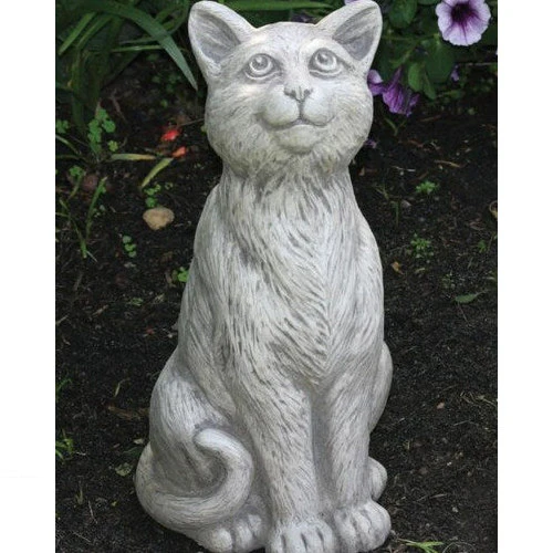 Sitting Cat Cement Garden Statuary - Image 2