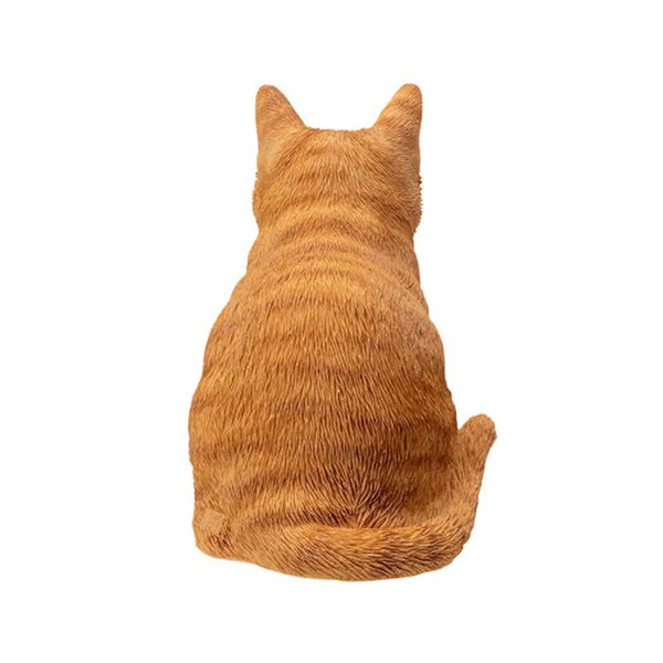 Sitting Orange Tabby Cat Statue - Image 2