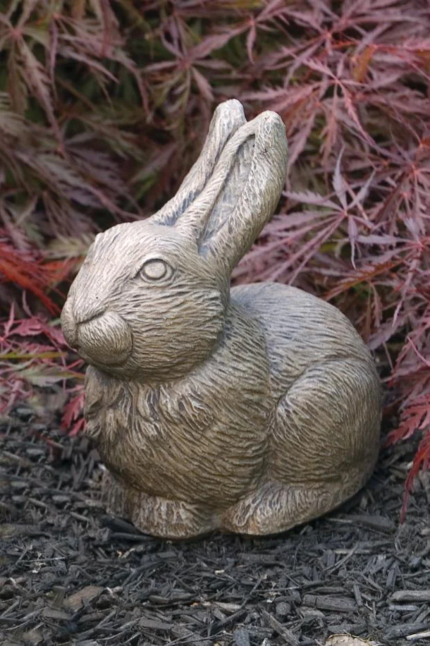 Sitting Rabbit Garden Sculpture 8" High