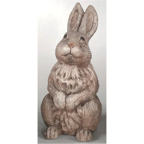 Sitting Up Rabbit Cement Bunny 16" Statue - Image 2