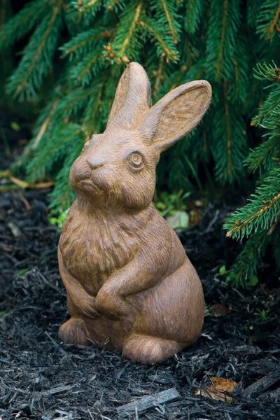 Sitting Up Rabbit Sculpture 11" High