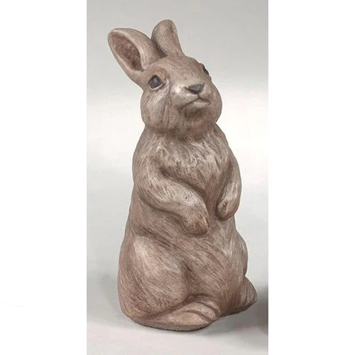 Sitting Up Rabbit Statue 11" High Colored Realistic - Image 2