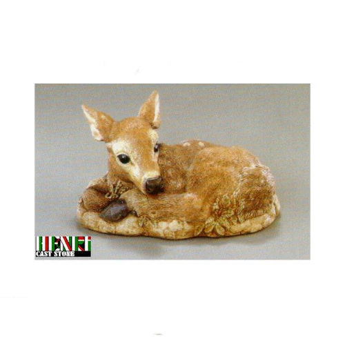 Sleeping Fawn Deer Garden Sculpture