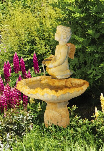 Smiling Cherub Garden Fountain
