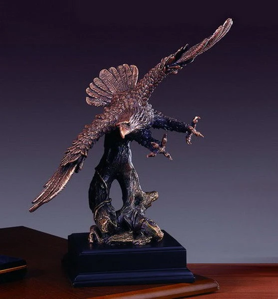 Soaring Bald Eagle Sculpture 14" High - Image 2