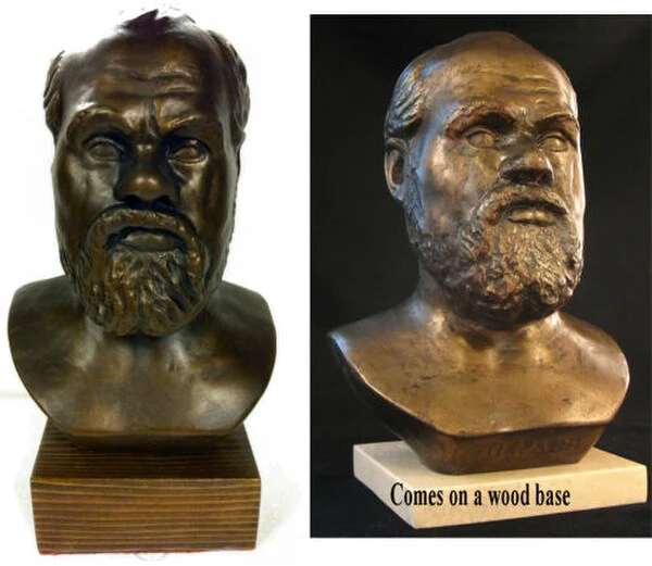 Socrates Bust 10.75" High Sculpture