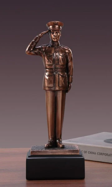 Soldier in Salute Tribute Sculpture 11.5" H - Image 3