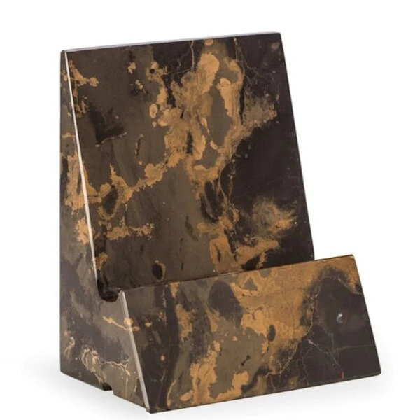 Solid Tiger Eye Marble Phone Stand Sculpture - Image 2