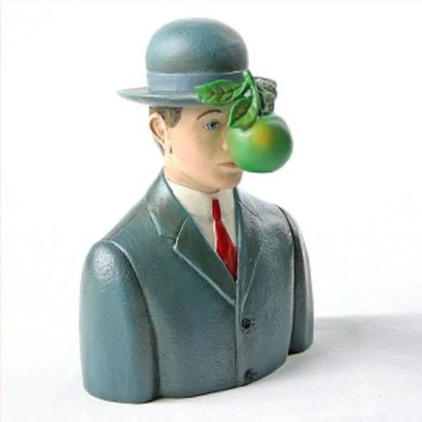 Son of Man Wearing Bowler Hat by Magritte Sculpture - Image 2
