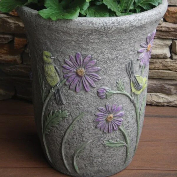 Songbird Cement Garden Planter - Image 3