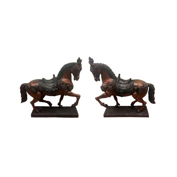 Spanish Horse Bronze Statue Set
