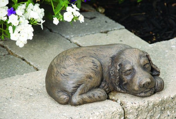 Spanky the Sleeping Spaniel Dog Sculpture - Image 2