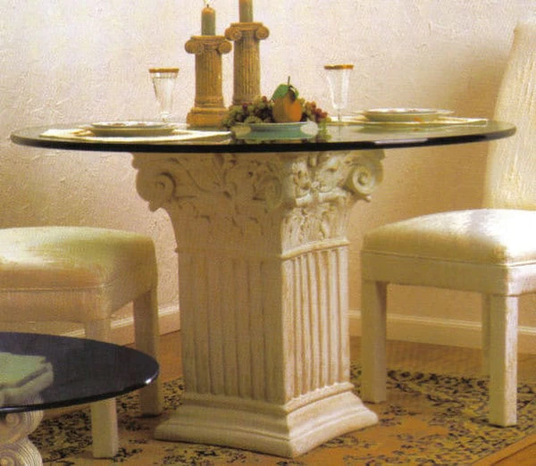 Square Fluted Corinthian Dining Tbl Base