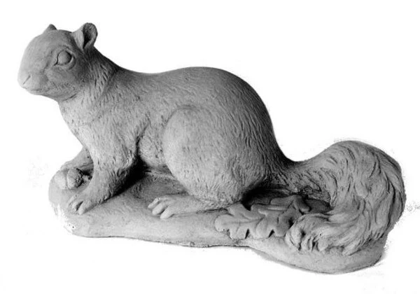 Stone Squirrel Statue 5.75" Tall