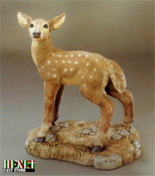 Standing Fawn Deer Cast Stone 26" High