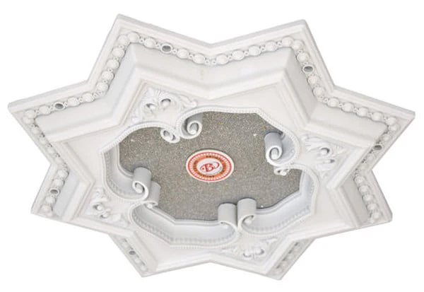 Star Eight Point White Ceiling Medallion 24 inch - Image 3