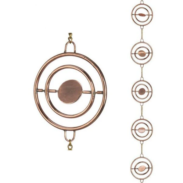 Stellar Copper Rain Chains Downspout