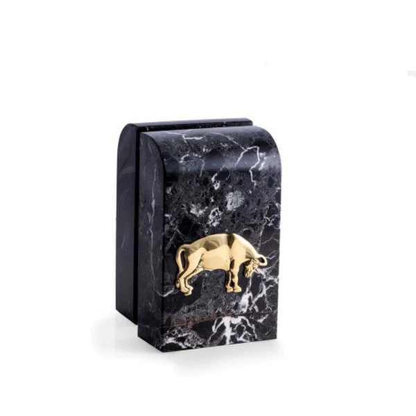 Stock Market Bear Bull Bookends, Marble - Image 2