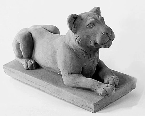 Stone Lion Female 19" Long Sculpture
