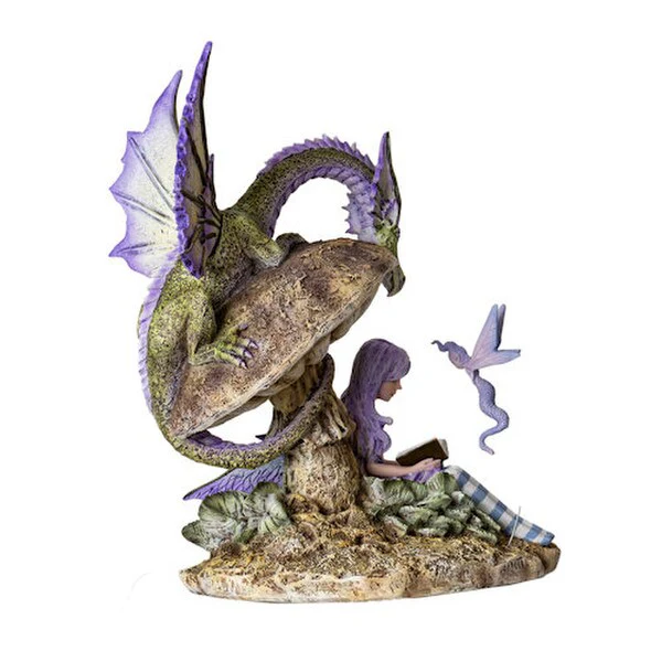 Storyteller Fairy with Dragon Figurine - Image 2