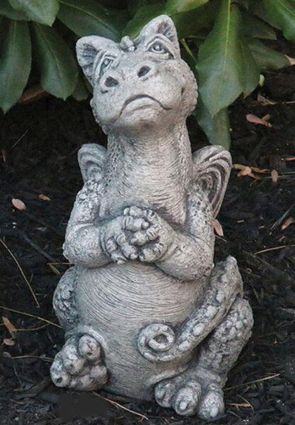 Tandy Little Cement Garden Dragon Statue