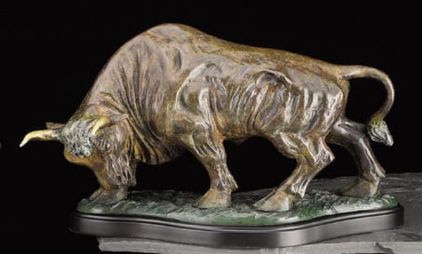 Bull Market Titan Bronze Sculpture 21" - Image 3