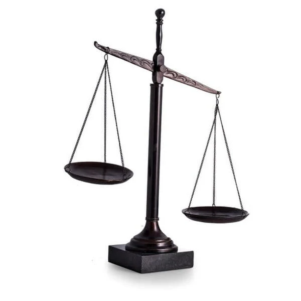 Scales of Justice Bronze Sculpture 16" High - Image 3